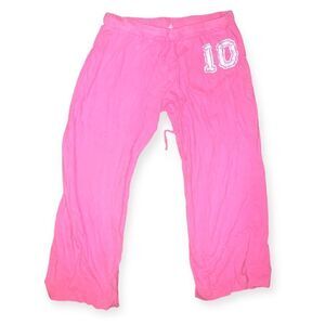 Vintage y2k pink varsity crop pants